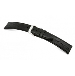 Happel Lederband Bahia 14 mm zwart met Krokodil print - 3182309