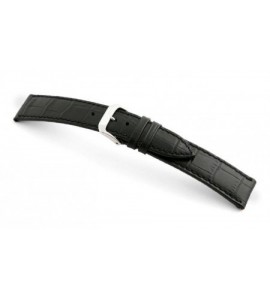 Happel Lederband Tampa 16 mm zwart met Alligator print - 3182313