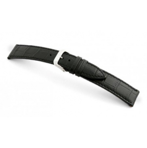 Happel Lederband Tampa 12 mm zwart met Alligator print - 3182360