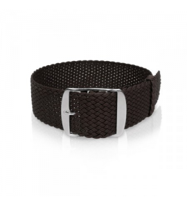 Perlon band zwart sluiting wit 20 mm - 3190017