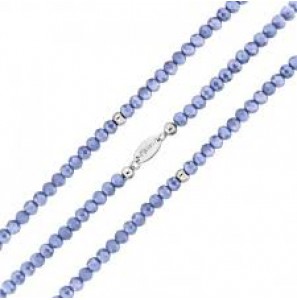 MY iMenso crystal milky l.bleu faceted triple bracelet (925/rhod-plated) 3 mm - 3190067