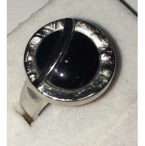 Eclat zilver dames ring met onyx mt 54 - 3190248