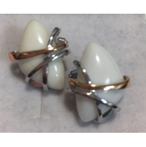 Sueno zilver oorstekers met witte agaat - 3190250