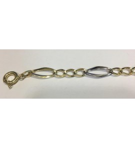 Goud armband bicolour 20 cm - 3190291