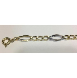 Goud armband bicolour 20 cm - 3190291