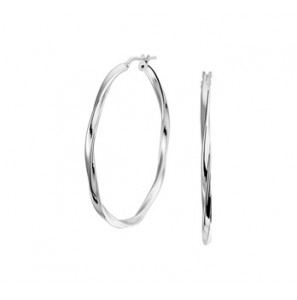 Zilver creolen gerodineerd tors 45x2.5 mm - 3190320