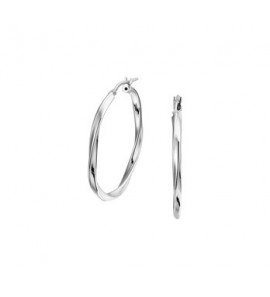 Zilver creolen gerodineerd tors 35x2.5 mm - 3190319