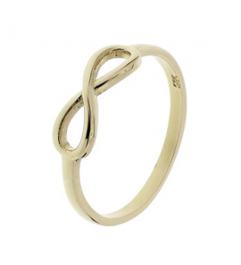 Geelgouden ring met infinity teken  maat 17,5 - 3190314