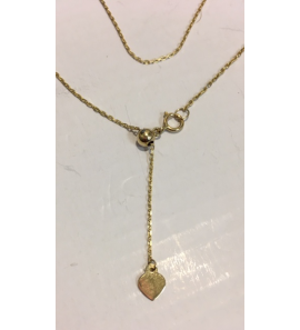 Goud collier anker 0.8 mm verschuifbaar 45 cm - 3190375