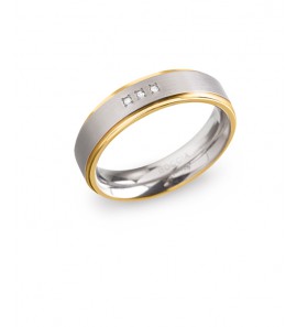 Boccia ring 0134-0454 bicolour met dia 0,015 - 3190446