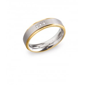 Boccia ring 0134-0454 bicolour met dia 0,015 - 3190446