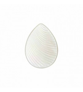 My iMenso Goccia (25mm) insignia "flat MOP white laser carved wave" - 3190505