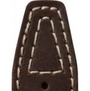 Di-modell leren band Nevada 26 mm donker bruin - 3190647