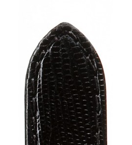 Di-modell leren band Teju hagedis genaaid 20 mm zwart - 3190654
