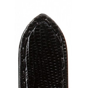 Di-modell leren band Teju hagedis genaaid 20 mm zwart - 3190654