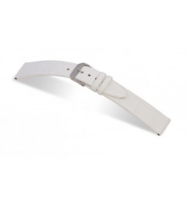 Happel Lederband Charleston 14 mm wit mit Alligator print - 3190680