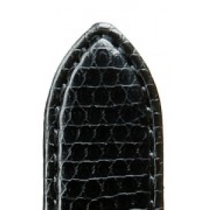 Di-modell leren band briljant 18 mm XL zwart, met hagedis print - 3190698