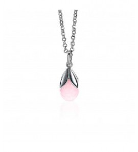 ZINZI  zlv. hanger blaadjes en pegeltje roze - 3190966