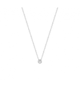 Wit gouden collier anker 1 mm met diamant 0.02ct H SI 41 - 43 - 45 cm - 3190856
