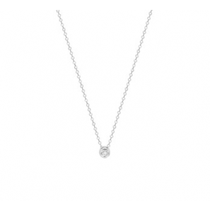 Wit gouden collier anker 1 mm met diamant 0.02ct H SI 41 - 43 - 45 cm - 3190856