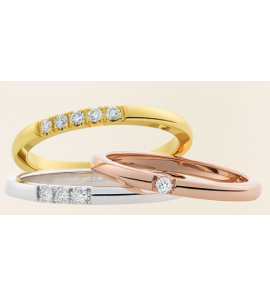 Eclat alliance ring wg met 3 x 0.02 crt. - 3191241