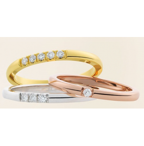 Eclat alliance ring wg met 3 x 0.02 crt. - 3191241