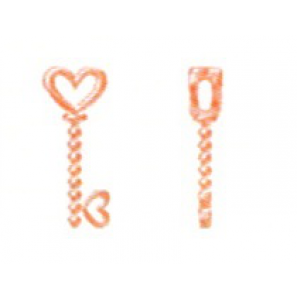 Imotional hanger geel verguld sleutel hart open - 3191245