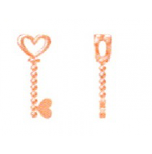 Imotional hanger geel verguld sleutel hart dicht - 3191246