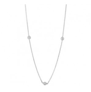 Zilver RH jasseron collier 1,4 mm met 7 bolletjes 5 mm 80 cm - 3190988