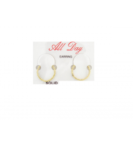Zilver all day klap-creolen 16 mm twist verguld - 3191196