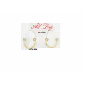 Zilver all day klap-creolen 16 mm twist verguld - 3191196