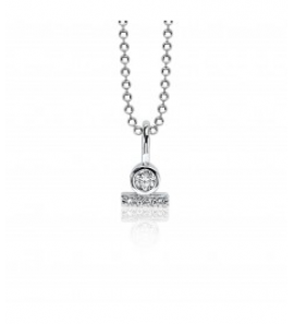 Zinzi zlv. hanger staafje zirc. en ronde zirkonia - 3191201