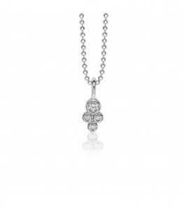 Zinzi zlv. hanger met ronde zirkonia&#39;s - 3191207