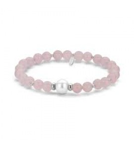 MY iMenso "pastel milky pink" bracelet 17 cm (925/rhod dyed-jade) - 3191153