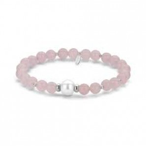 MY iMenso "pastel milky pink" bracelet 17 cm (925/rhod dyed-jade) - 3191153