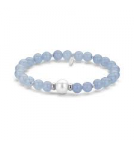 MY iMenso "pastel milky blue" bracelet 17 cm (925/rhod dyed-jade) - 3191154