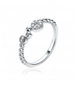 ZINZI  zlv. ring bolletjes en rondjes zirc. mt. 56 - 3191189