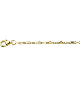 Zilver enkelbandje goldplate buisjes 24 + 2 cm - 3191319