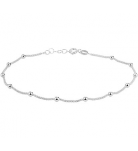 Zilver enkelbandje bolletjes 3,0 mm 24 + 2 cm - 3191325