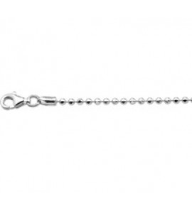 Zilver enkelbandje gediamanteerde bolletjes 24 + 2 cm - 3191327