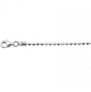 Zilver enkelbandje gediamanteerde bolletjes 24 + 2 cm - 3191327