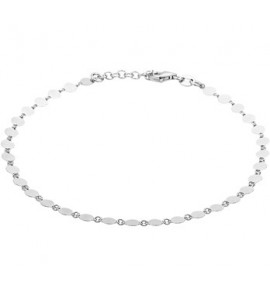 Zilver enkelbandje plaatjes 4 mm 24 + 2 cm - 3191330