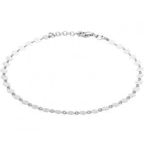 Zilver enkelbandje plaatjes 4 mm 24 + 2 cm - 3191330