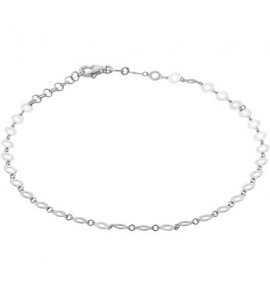 Zilver enkelbandje plaatjes open 4 mm 24 + 2 cm - 3191331