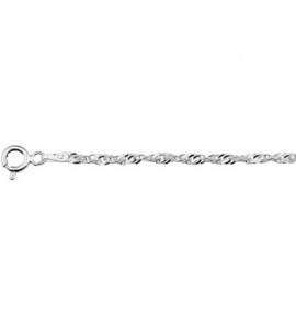 Zilver enkelbandje singapore 2.25 mm 24 cm - 3191332