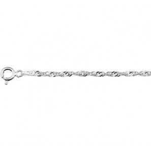 Zilver enkelbandje singapore 2.25 mm 24 cm - 3191332