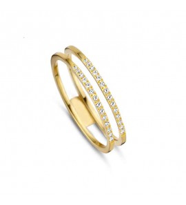 MY iMenso Gold ring Coppianza zirkonia 14K geel mt. 56 - 3191738