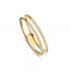 MY iMenso Gold ring Coppianza zirkonia 14K geel mt. 56 - 3191738