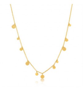 Ania Haie Geometry Mixed Discs Nacklace M Gold 40-45 cm - 3191782