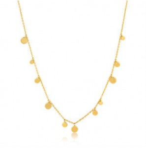 Ania Haie Geometry Mixed Discs Nacklace M Gold 40-45 cm - 3191782